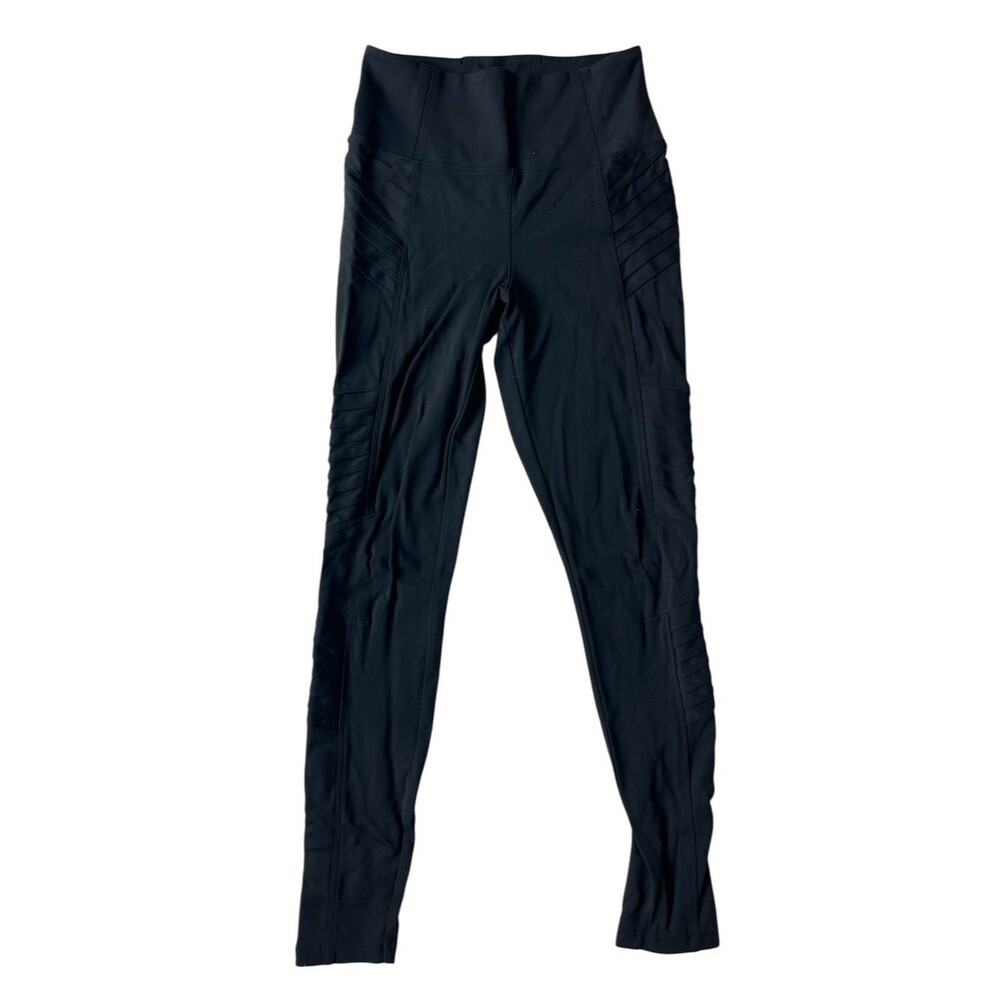 Athleta Delancey Moto Tight Leggings Black Womens XS